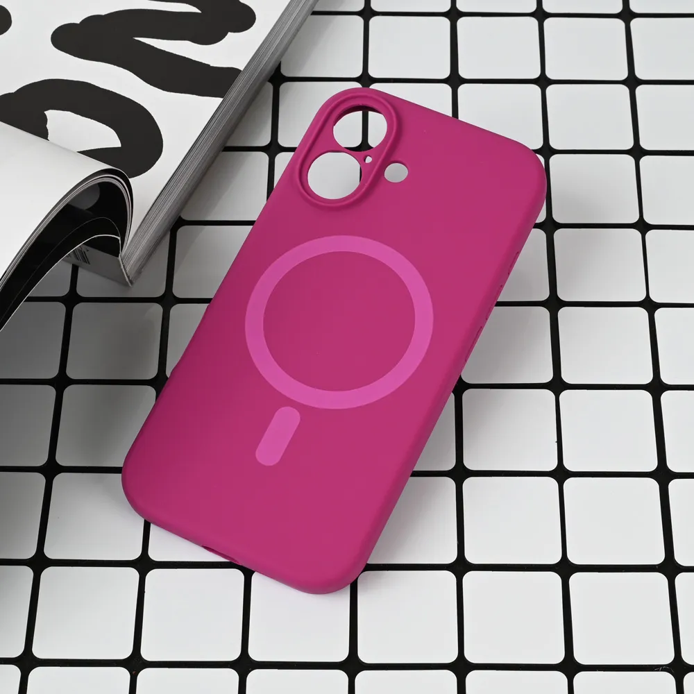 Maska za iPhone 16 6.1 Magsafe Pure color tamno pink