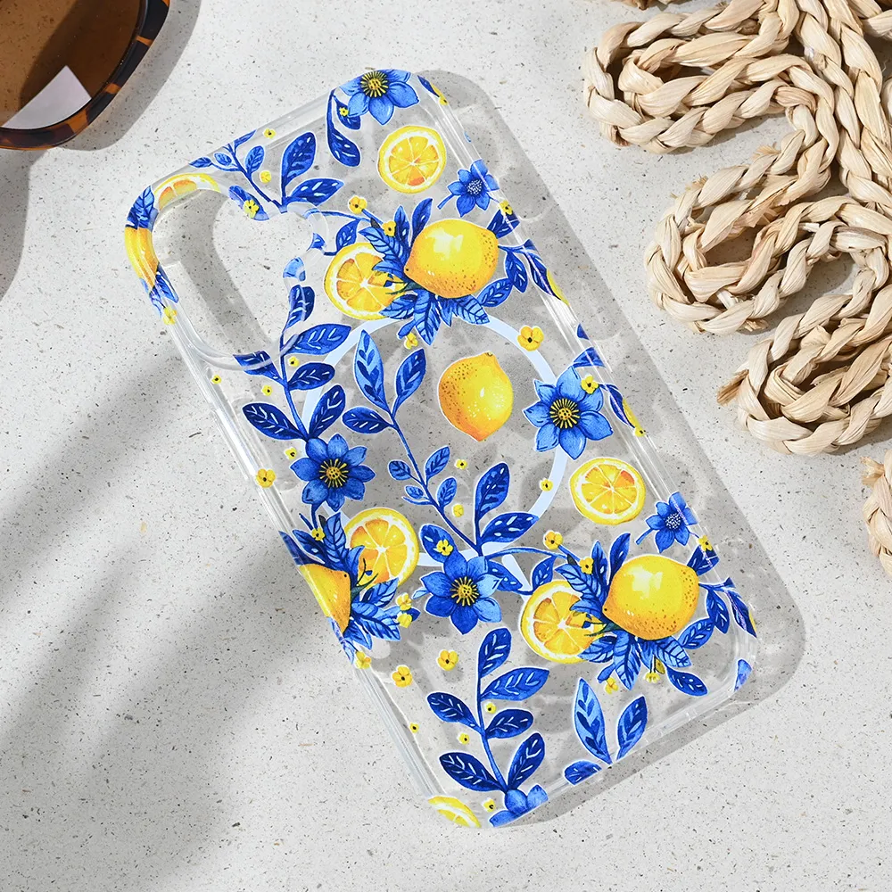 Maska za iPhone 16 6.1 Mediteran Lemon Print Magsafe