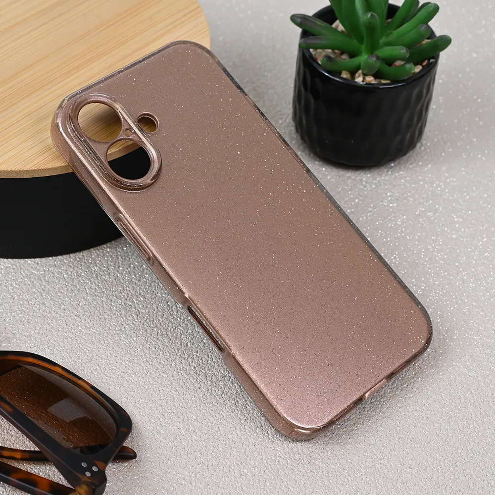 Maska za iPhone 16 6.1 Sparkle Dust roze zlatna