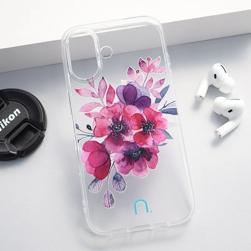 Maska za iPhone 16 Flowers Nanobit Print