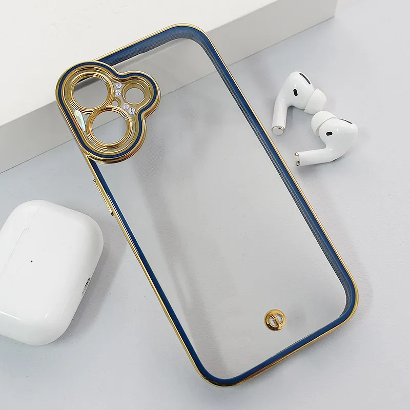 Maska za iPhone 16 Luxury Crystal Clear plava