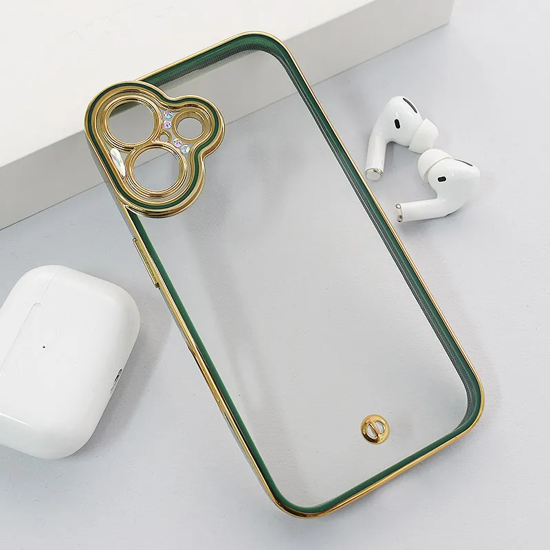 Maska za iPhone 16 Luxury Crystal Clear zelena