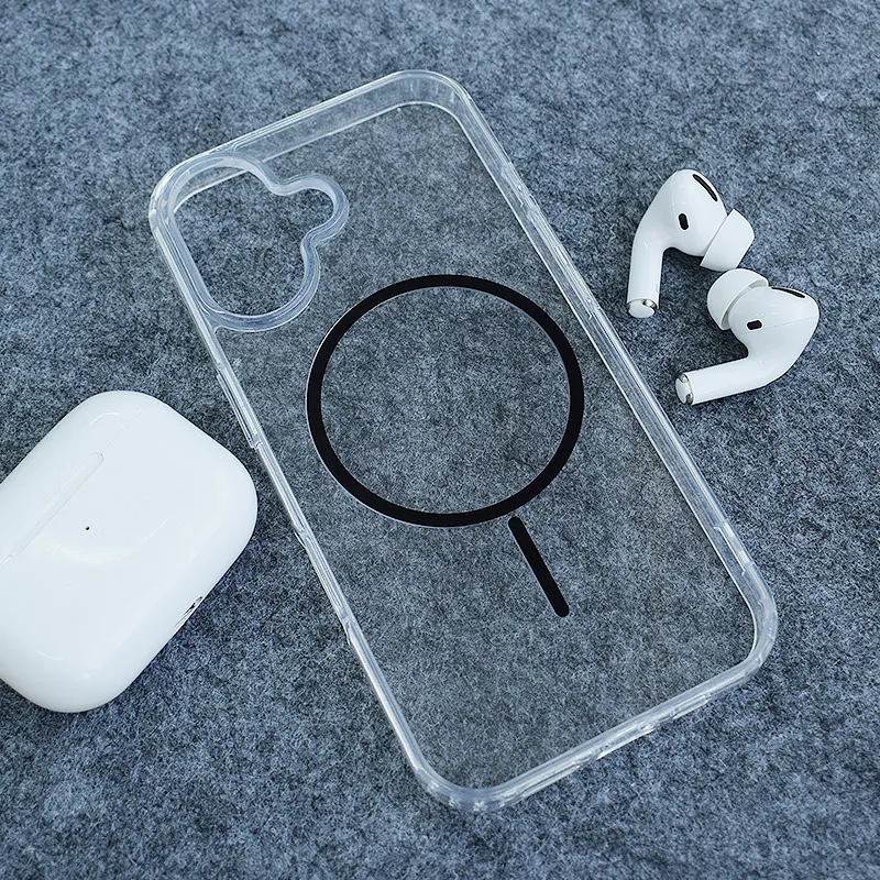 Maska za iPhone 16 Mag Case Clear Slim crna