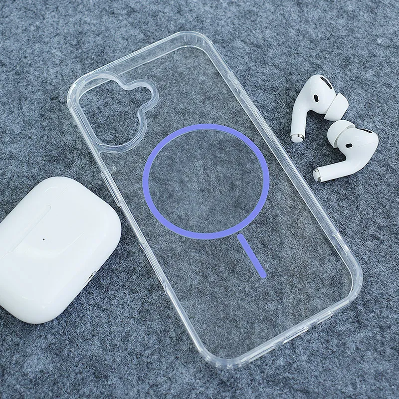 Maska za iPhone 16  Mag Case Clear Slim ljubičasta