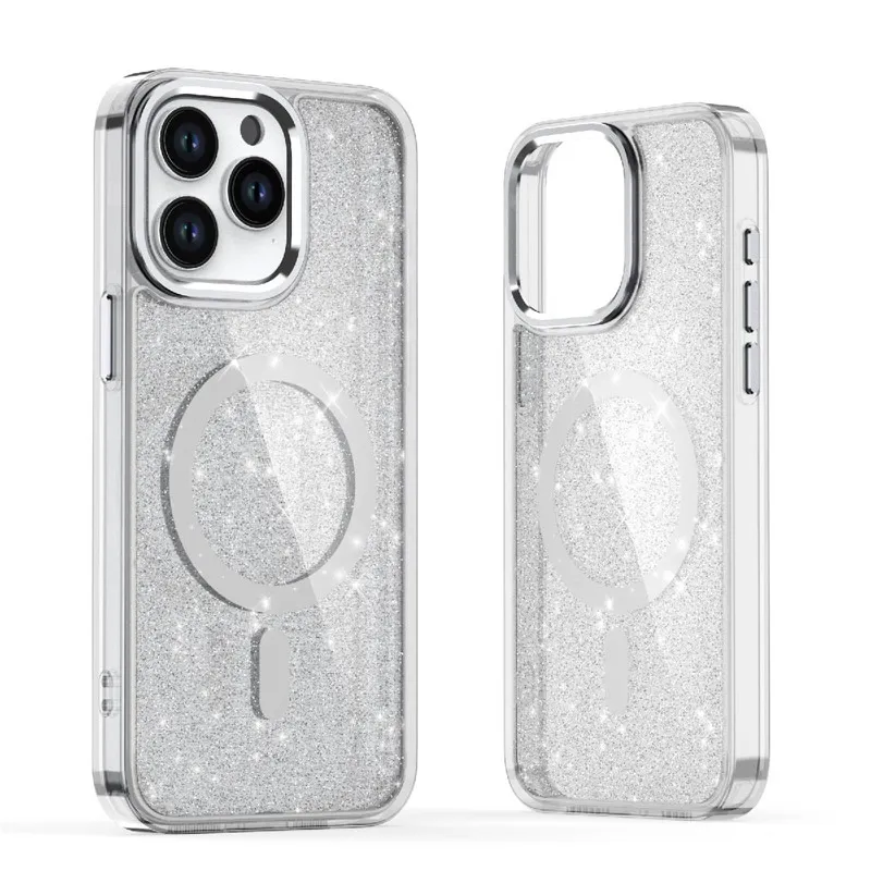 Maska za iPhone 16 Mag Case Glitter ljubičasta