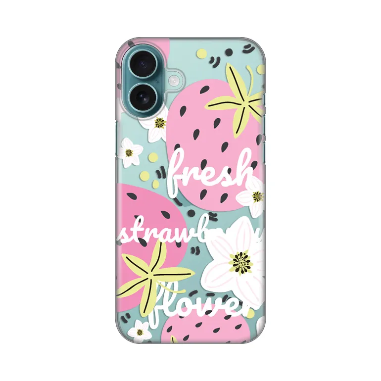 Maska za iPhone 16 Plus 6.7 Fresh Silikonska Print Skin Pink