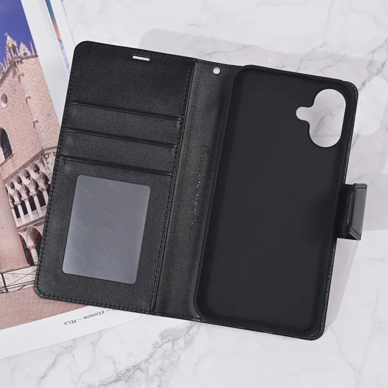 Maska za iPhone 16 Plus na preklop Hanman Mill crna