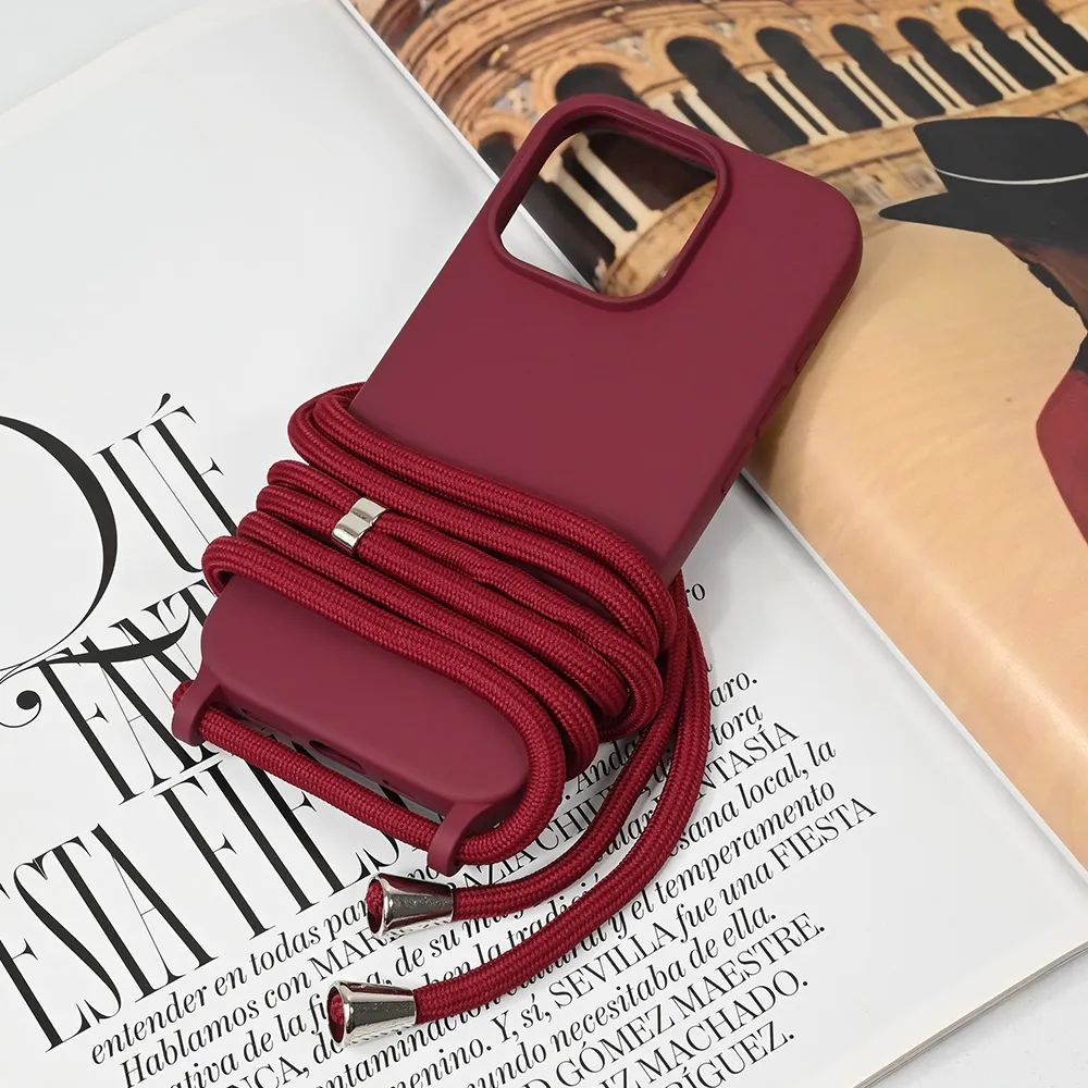 Maska za iPhone 16 Pro 6.3 Crossbody bordo