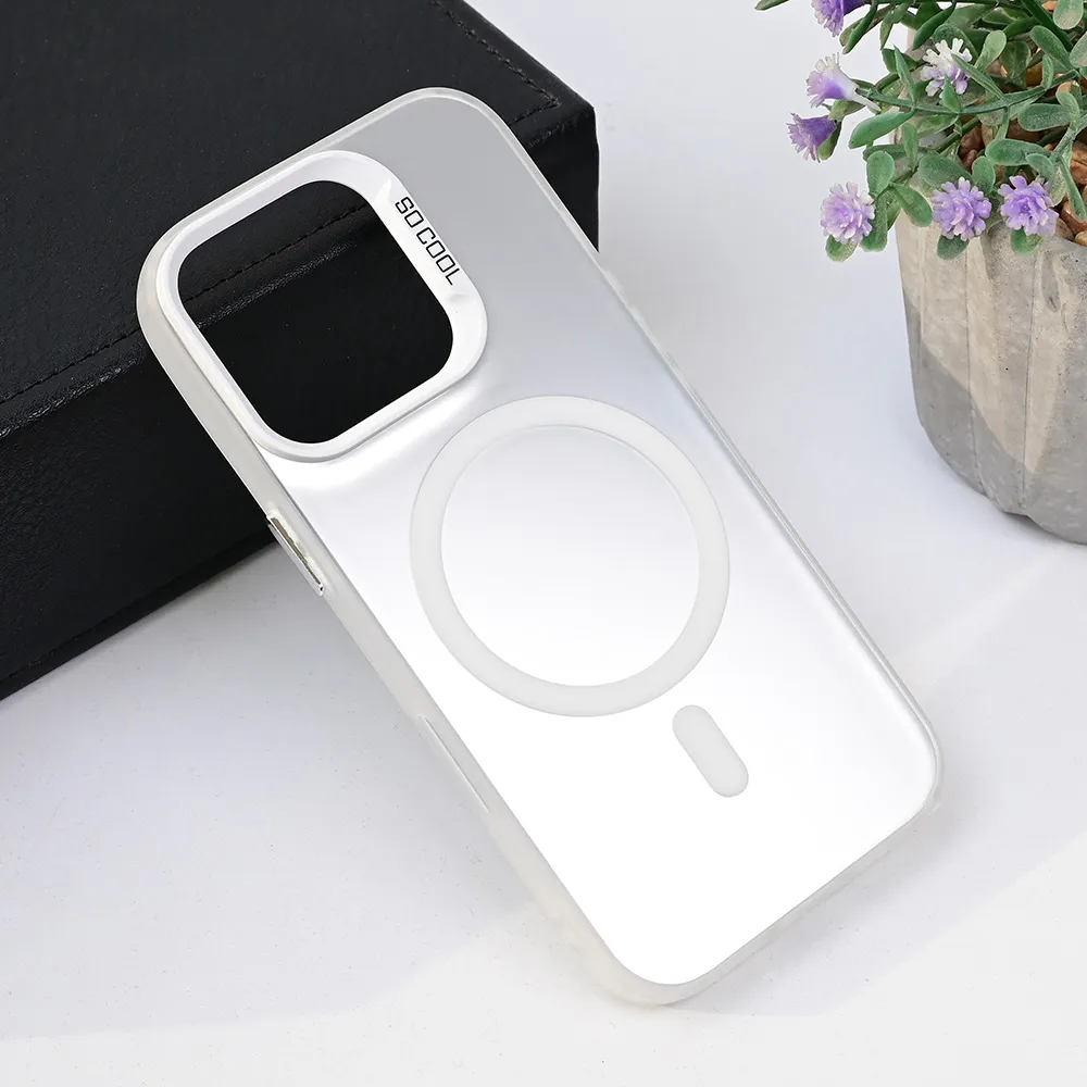 Maska za iPhone 16 Pro 6.3 Magsafe Clear srebrna