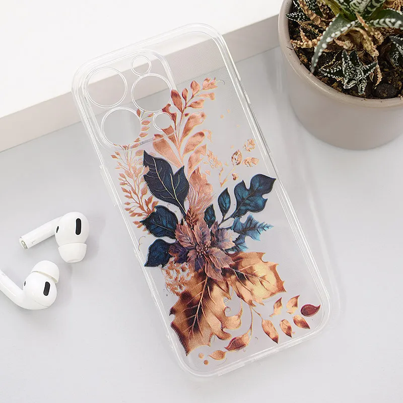 Maska za iPhone 16 Pro Golden Flower Nanobit Print