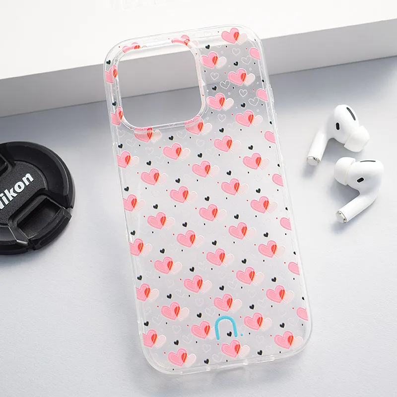 Maska za iPhone 16 Pro Hearts Nanobit Print