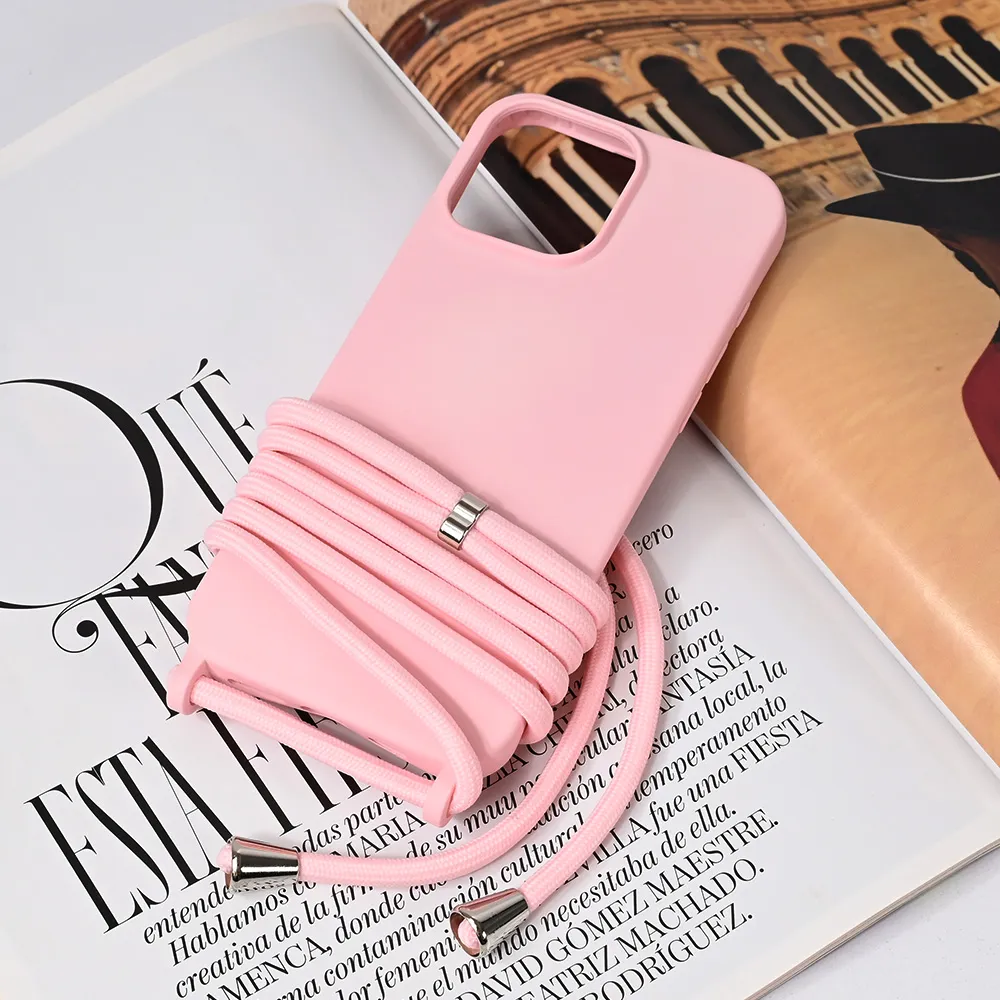 Maska za iPhone 16 Pro Max 6.9 Crossbody roze