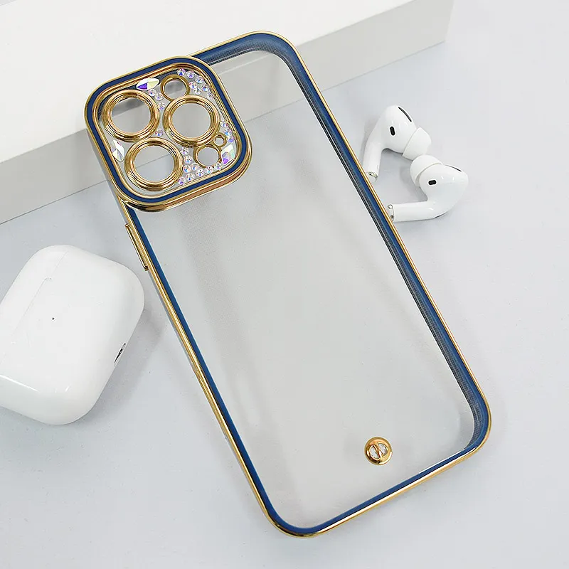 Maska za iPhone 16 Pro Max Luxury Crystal Clear plava
