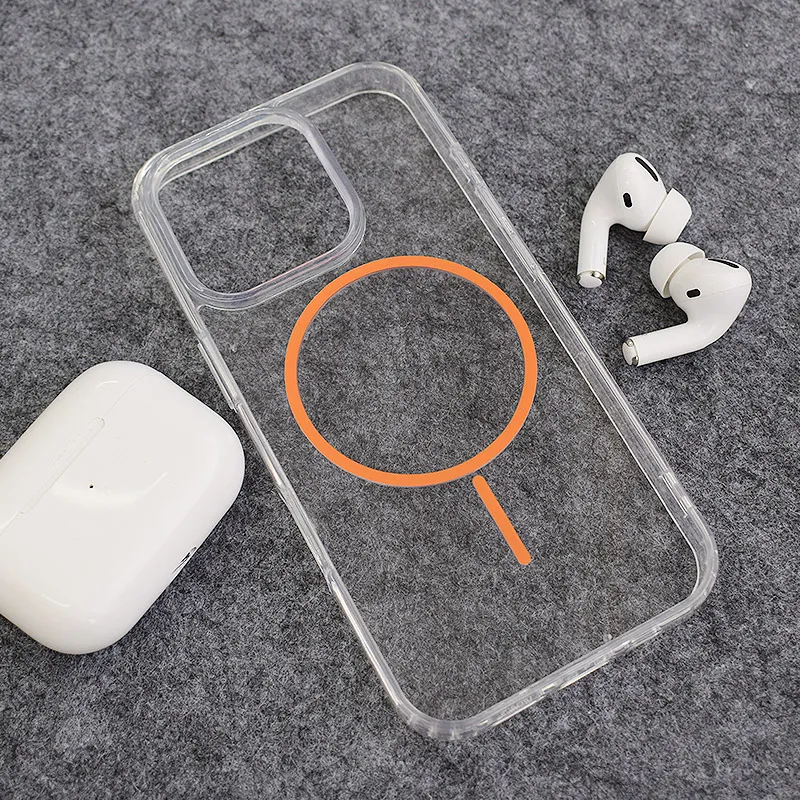 Maska za iPhone 16 Pro Max narandžasto Mag Case Clear Slim