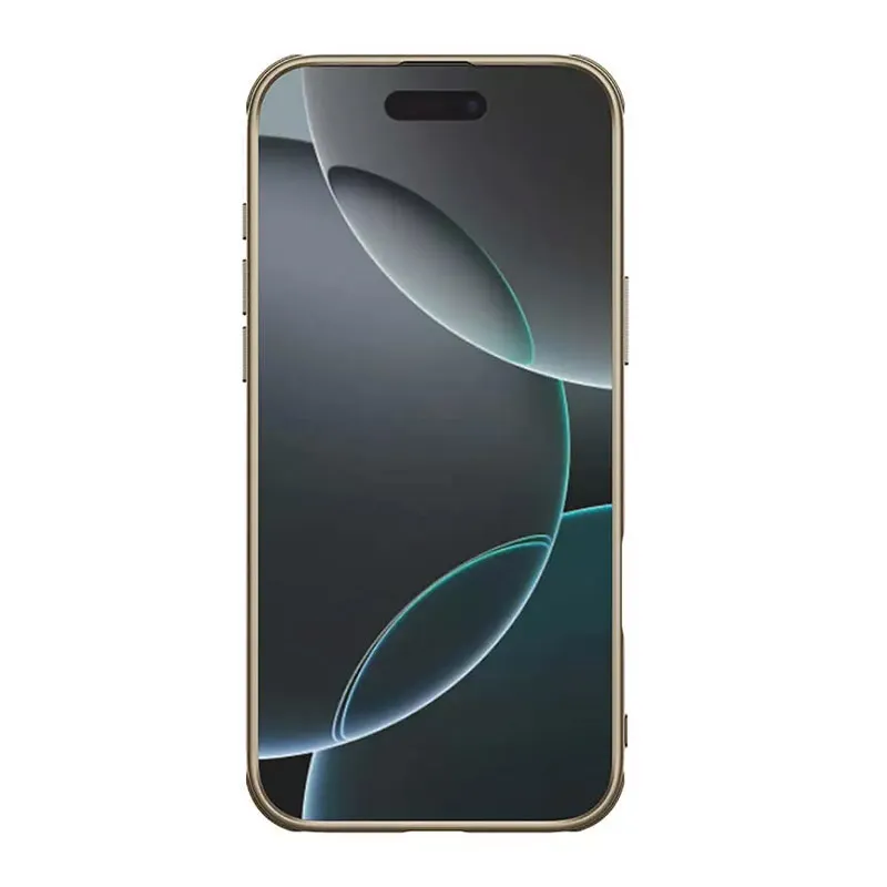 Maska za iPhone 16 Pro (sa logom) Nillkin Super Frosted Shield Pro zlatna