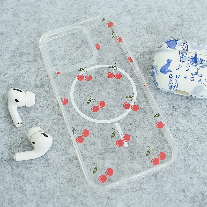 Maska za iPhone 16 Pro Sweet Cherry Mag Case Nanobit Print