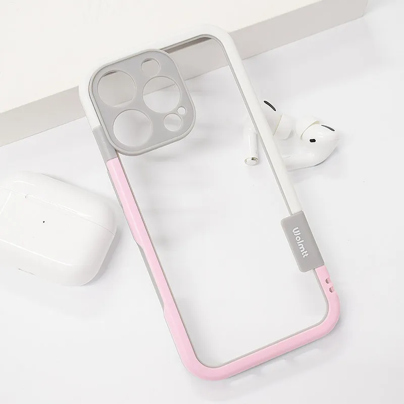 Maska za iPhone 16 Pro Wolmtt bumper pink