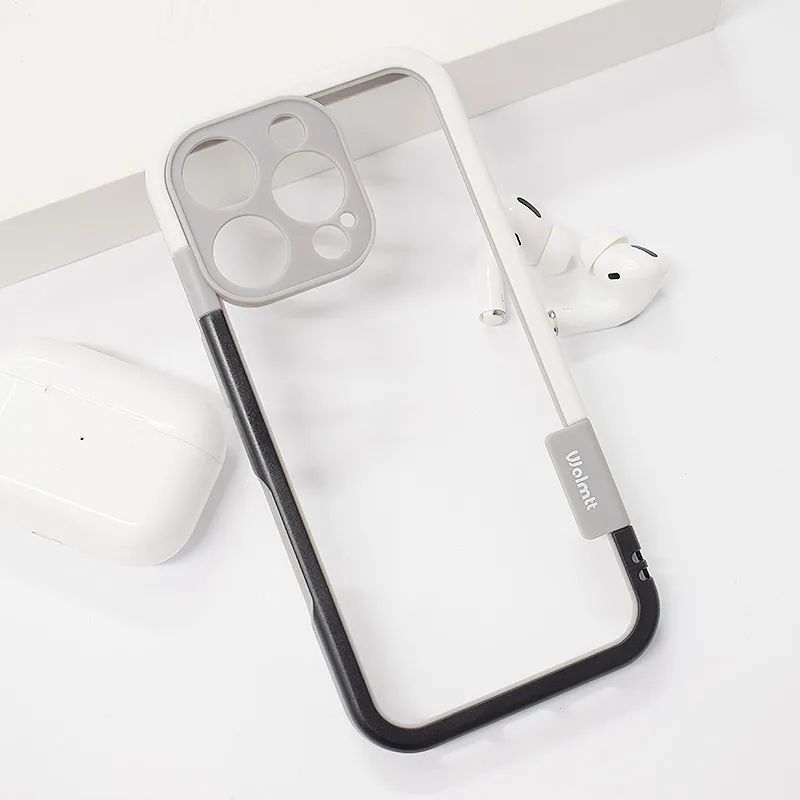 Maska za iPhone 16 Pro Wolmtt bumper siva