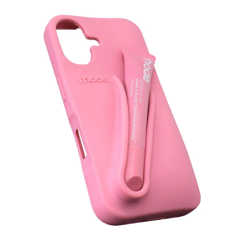 Maska za iPhone 16 ribbon Rhode LIP CASE + LIP TINT