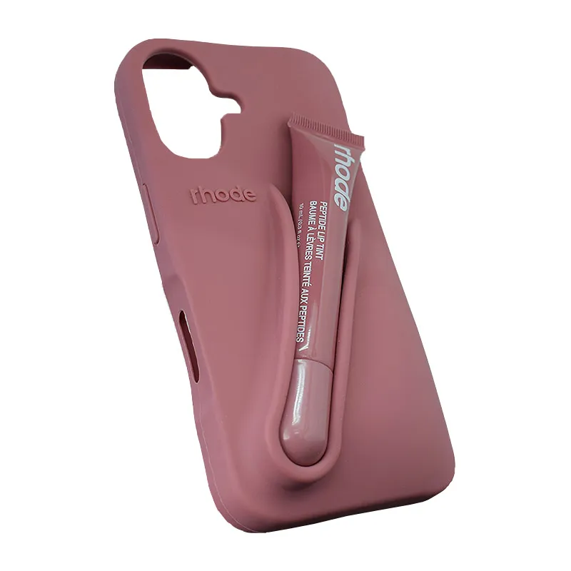 Maska za iPhone 16 salty tan Rhode LIP CASE + LIP TINT