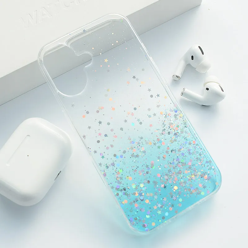 Maska za iPhone 16 tirkiz Stardust