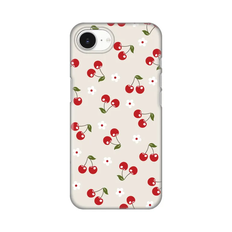 Maska za iPhone 16e 6.1 Cherry and Flowers Silikonska Print