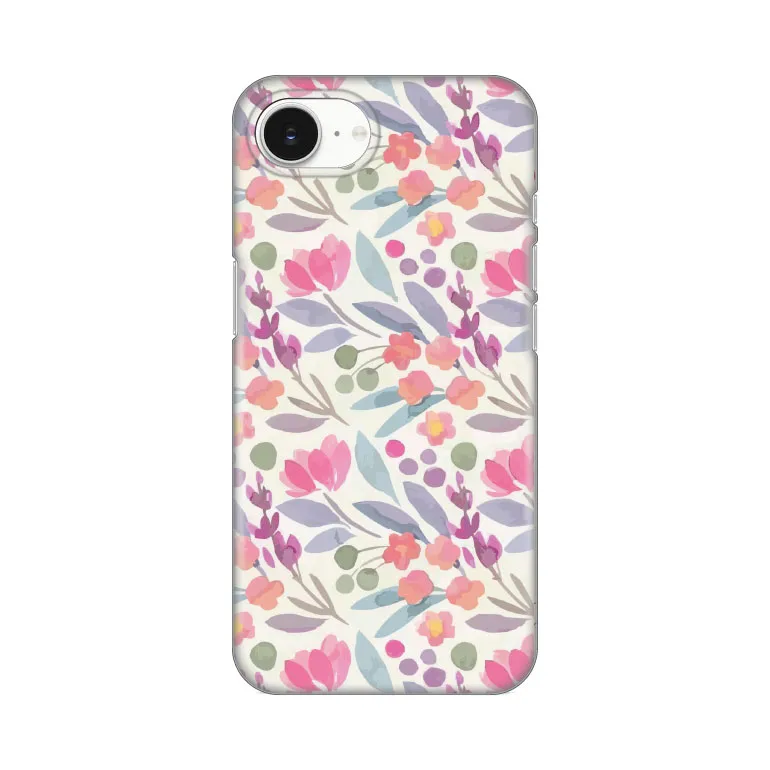 Maska za iPhone 16e 6.1 Watercolor Flowers Silikonska Print