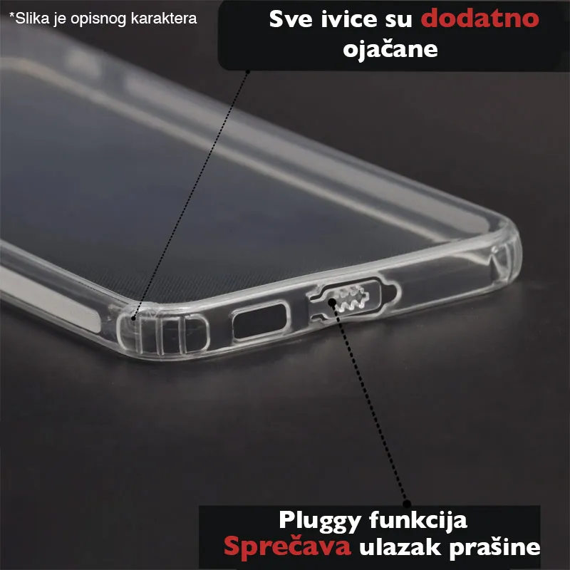 Maska za iPhone 16e Skin Silikon with pluggy transparent