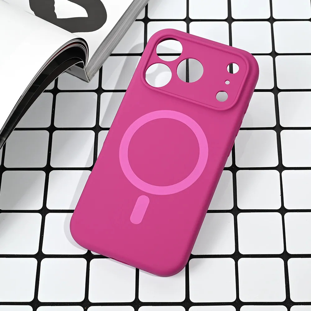 Maska za iPhone 17 Pro 6.3 tamno pink Magsafe Pure color