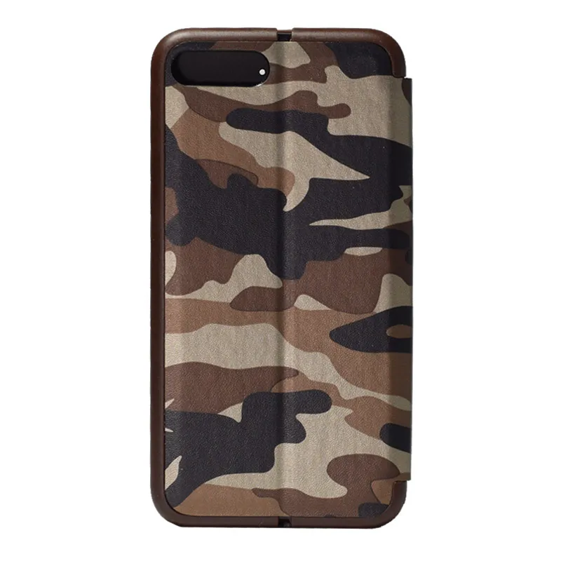 Maska za iPhone 7 Plus braon na preklop Army flip cover