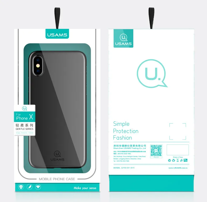 Maska za iPhone X/ XS Usams Gentle crna