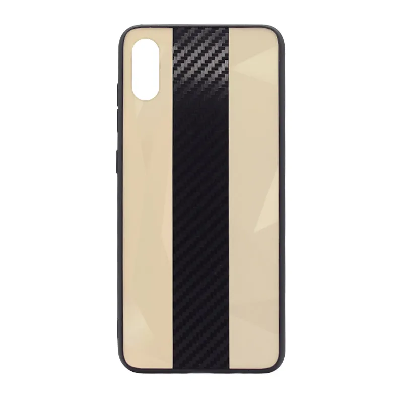 Maska za iPhone X/ XS zlatna Carbon Line