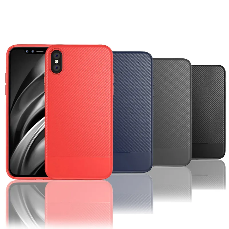 Maska za iPhone XR Semicarbon crvena