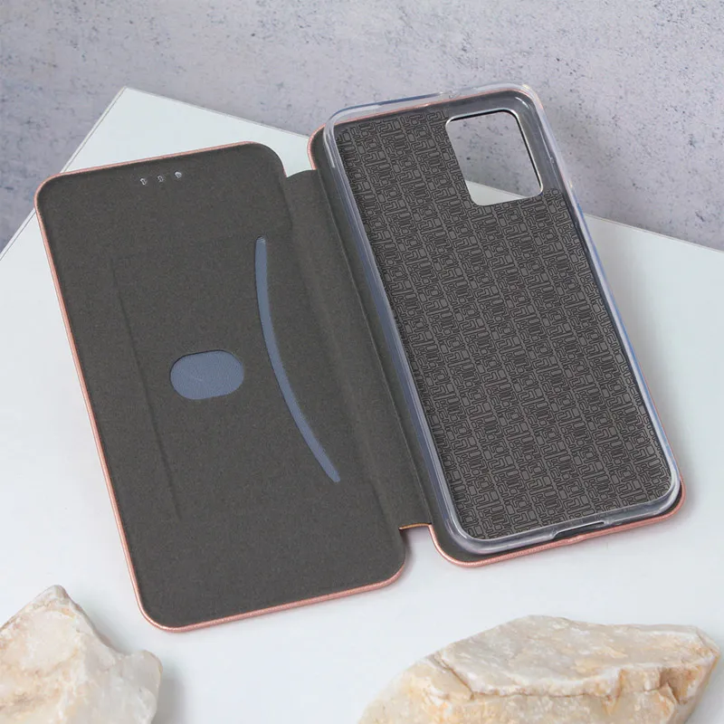 Maska za Motorola Edge 30 Neo na preklop Teracell Flip Premium roze zlatna