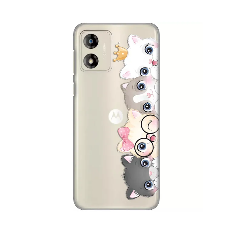 Maska za Motorola Moto E13 Cats Silikonska Print Skin