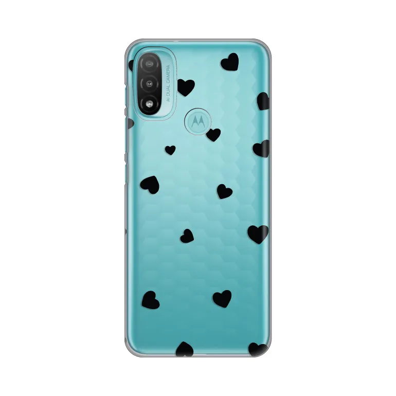 Maska za Motorola Moto E20 Hearts Silikonska Print Skin
