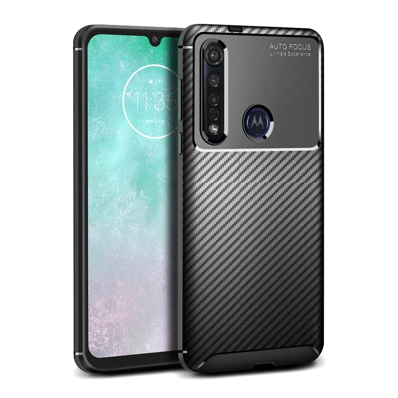 Maska za Motorola Moto G8 Carbon Defender crna