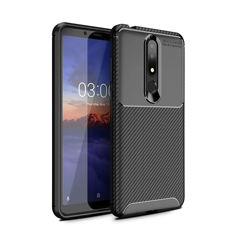 Maska za Nokia 31 Plus crna Carbon Defender