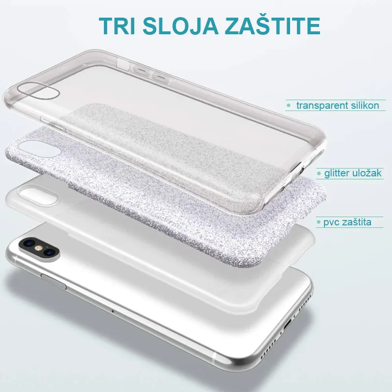 Maska za Samsung A02s/ A025F Crystal Dust srebrna