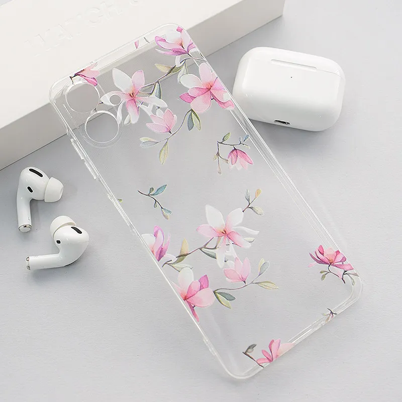 Maska za Samsung A06/ A065F Nanobit Print Pink Mangolia Flowers