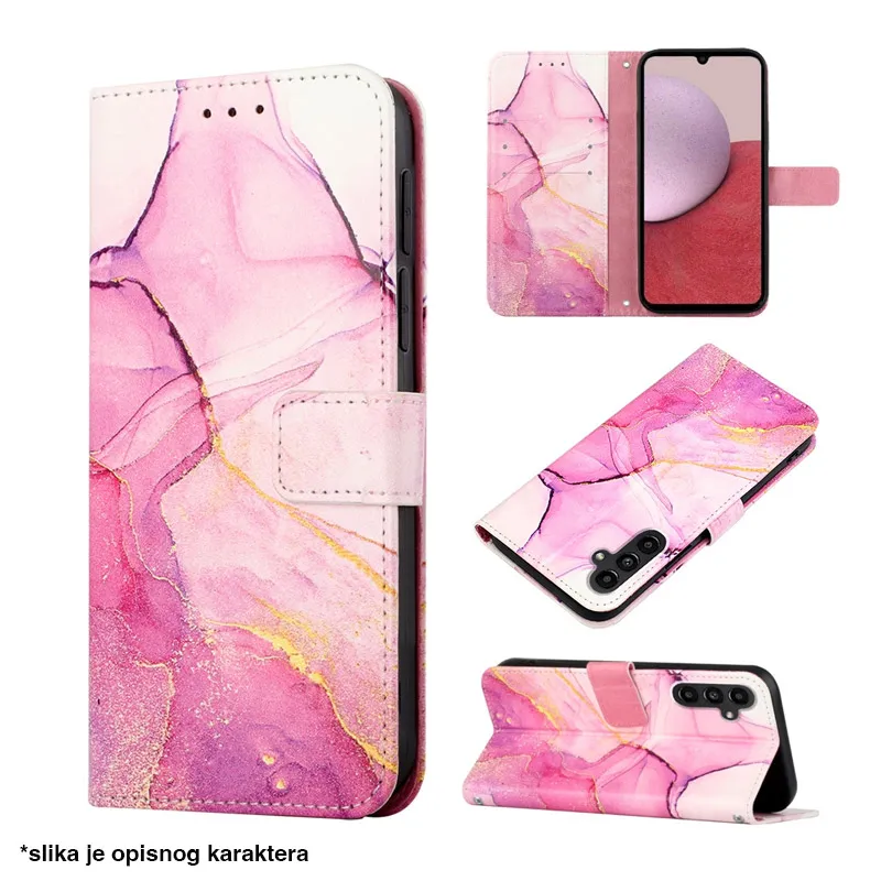Maska za Samsung A15 4G/ A155F/ A15 5G/ A156B na preklop Marble pink