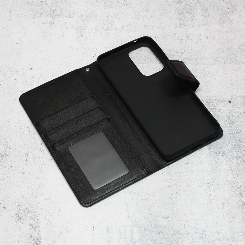 Maska za Samsung A33 5G/ A336B na preklop Hanman Mill crna