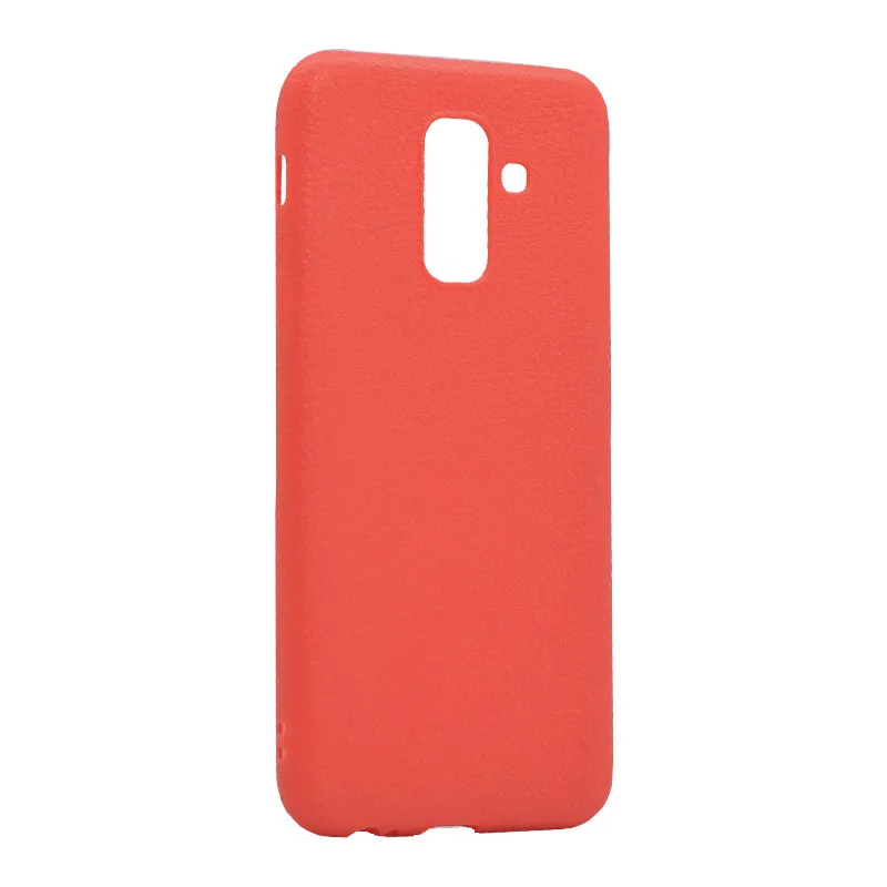 Maska za Samsung A6 Plus/ A605G (2018) crvena Leather Look