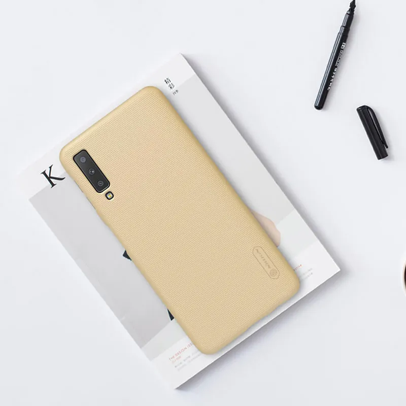 Maska za Samsung A7/ A750FN (2018) zlatna Nillkin Super Frosted Shield