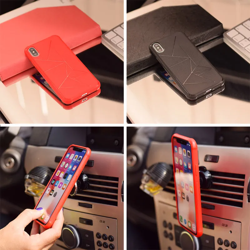 Maska za Samsung A8 Plus/ A730 (2018) Triangle magnet crna