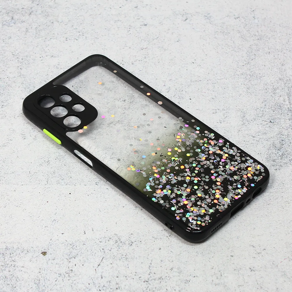 Maska za Samsung Galaxy A13 4G Frame Glitter crna