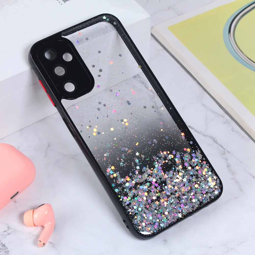 Maska za Samsung Galaxy A14 4G/5G Frame Glitter crna