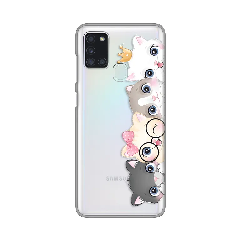 Maska za Samsung Galaxy A21s Cats Silikonska Print Skin