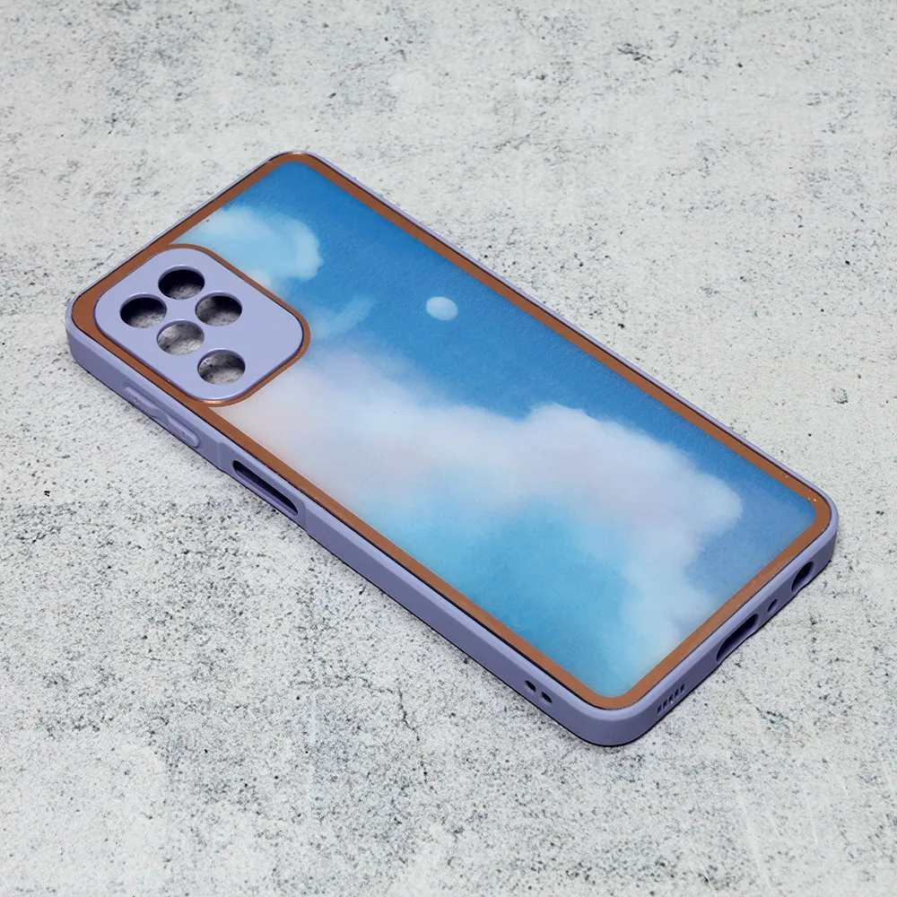 Maska za Samsung Galaxy A22 4G Candy Marble lila
