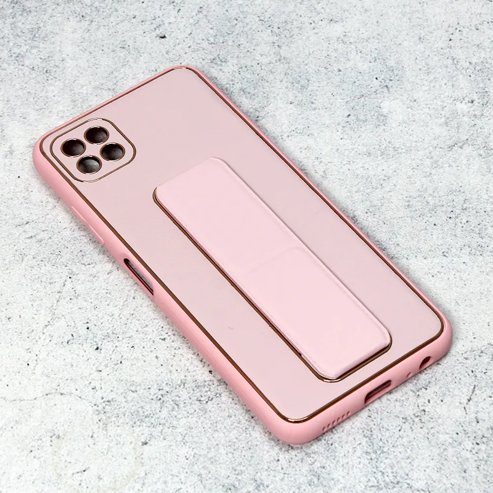 Maska za Samsung Galaxy A22 5G Leather Armor roze